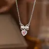 Colar Feminino de Aço Titânio com Anéis Duplos Ouro 18K Luxo Leve Design de Nicho Sensação Elegante Corrente para Clavícula de Celebridade da Internet Acessórios