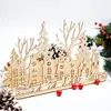 Xingcheng adornos decorativos de madera navideños transfronterizos adornos para escaparates de pueblos navideños creativos DIY hechos a mano Navidad