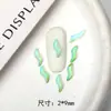Broca para Uñas Plana de Forma Especial Luz Aurora Verde Flash Decoración Destello Armadura Nueva Joyería Pedrería Súper Destello Popular en Internet TikTok Color Diamante
