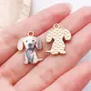 Pingente Desenho Animado Estampa Fofa Chihuahua Corgi Bulldog Francês Dachshund Acessórios DIY para Coleira de Pet