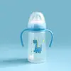 Mamadeiras Transfronteiriças com Alças, Gargalo Padrão, 210ml 270ml Mamadeiras de Plástico PP, Atacado de Produtos Maternos e Infantis