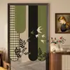 Cortina de Puerta Creativa con Forma y Diseño Impreso para Privacidad, Cortina Divisoria sin Taladro, Estilo Chino Nuevo con un Toque Artístico de Alta Gama, Cortina Decorativa
