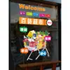 Tienda de Conveniencia Supermercado Pegatina para Puerta de Cristal Bienvenido a Tabaco, Vino, Snacks y Bebidas Ventana de Publicidad Pegatina de Pared Pequeña y Mediana