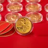 Juego de Monedas de Oro de los Doce Signos del Zodíaco Monedas Conmemorativas Medallas Conmemorativas Regalos para Eventos de Negocios Transmisión en Vivo