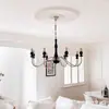 Vela Retrô Americana Lustre para Sala de Estar Lâmpada Principal para Hall Restaurante Francês Villa Hotel Quarto Estudo Lâmpadas de Vela