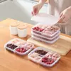 Caja de almacenamiento y conservación de alimentos estilo japonés para cocina, caja congeladora de carne para refrigerador, caja selladora congeladora compartimentada, caja para preparación de cebolla, jengibre y ajo