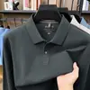 Camisa polo lisa para hombre 100% algodón mercerizado, nuevo modelo otoño 2026, camisa base lisa de alta gama, camiseta para hombre