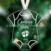 Decoración colgante para árbol de Navidad redonda de acrílico blanco porcelana para Año Nuevo Transfronterizo Regalo de Navidad Acción de Gracias
