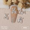 Arte de uñas Cyber Celebrous Love, joyería de aleación, conejo, metal, lazo siamán, decoración de uñas de oso tridimensional japonés.