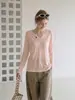 Camisa de lino y lyocell blanco LiLv, fina, con cuello en V, protección solar para mujer, top de manga larga fresco, holgado, adelgazante, para verano