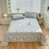 Nueva Sábana de Algodón Puro Grueso Grado A, Sábana Resistente a la Suciedad, Funda de Almohada, Pieza Única Ropa de Cama Individual/Doble para Dormitorio