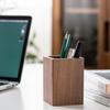 Portalápices de Madera Conner Grabado Personalizado Nogal Negro del Norte Creativo Escritorio Oficina Caja de Almacenamiento de Papelería Portalápices Simple de Madera Maciza