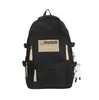 Venta al por mayor de fábrica mochila escolar transfronteriza para mujer simple de gran capacidad para principiantes estudiante de secundaria bolsa casual logo imprimible