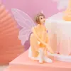 Decoración de pastel Hada de las Flores Red social pluma blanca de nieve sirena niña cumpleaños mariposa inserto adornos para hornear