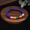 Pulsera tejida de cuerda colorida retro estilo étnico transfronterizo para mujer, recuerdo turístico, estilo Xizang, arcoíris, moda, cuerda de mano