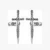 Aretes Metálicos con Forma de Espada, Aretes de Estilo Genial y Atrevido, Aretes Sencillos y Personalizados para Ropa de Trabajo Diaria, Accesorios Versátiles Estilo Ins