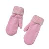 Manoplas de Invierno para Mujer de Doble Capa con Puño y Piel de Conejo Gruesa de Color Sólido para Calidez y Protección contra el Frío, Adecuadas para Ciclismo, Guantes para Adultos