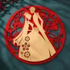 Pegatinas de Personajes Doble Felicidad para Bodas, Set de Decoración para Habitación de Boda, Colección de Suministros de Pegatinas para Ventana de Decoración de Boda Doble Felicidad