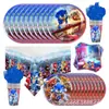 Sonic the Hedgehog 2 Ambiente de Fiesta de Cumpleaños Infantil Arreglo Decorativo Sonic Tema de Dibujos Animados Vajilla para Fiesta