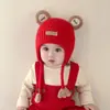 Touca de Bebê para Recém-Nascidos no Outono e Inverno, Fofa e Adorável para Meninos e Meninas, Quente Touca de Inverno para Crianças com Proteção para Orelhas para Meninas