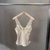 2026 Nueva Camisola de Encaje Patchwork de Moda Transfronteriza para Mujer, Top Texturizado Versátil, Disponible en Múltiples Colores