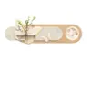 Pintura Decorativa Estilo Moderno Creme para Sala de Estar Parede de Fundo de Sofá Vaso de Planta Verde Hidropônica Pintura Suspensa Mural Horizontal Estereoscópico