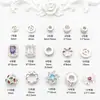 Cobre Chapado en Plata Incrustado con Circonita Morada Clara Espaciadores Huecos Cuentas Sueltas Accesorios para Pulseras Hechas a Mano para DIY