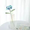 Buquê de Crochê com Fio de Rosa para o Dia dos Namorados, Flores Artificiais de Crochê Girassol para a Temporada de Formatura, Miosótis, Tulipas, Flores Artificiais