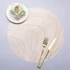 Estilo Escandinavo Pvc Recortado Estampagem a Quente Jogo Americano Mesa de Jantar Tapete de Mesa Impermeável Tapete de Mesa Redondo Jogo Americano Ocidental Tapete Decorativo para Casa Transfronteiriço