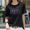 Body para mujer, verano 2021, nuevo estilo coreano, camiseta brillante, seda de hielo, suelta, versátil, talla grande, manga corta, top con lentejuelas