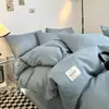 Juego de Ropa de Cama de Cuatro Piezas Nantong, Funda de Edredón, Juego de Tres Piezas de Algodón Lavado para Dormitorio de Estudiante, Juego de Cama para Cama Individual