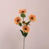 Flores Artificiales 7 Girasoles Decoración del Hogar Floricultura Ramas Largas Tienda de Girasoles Adornos de Flores Suaves Accesorios para Fotografía Flores