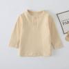 Roupas de outono para meninas, camiseta básica para bebês, roupas de outono para bebês, camiseta para meninas, roupas infantis de algodão para bebês