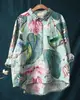 Nuevas Camisas Casuales de Manga Larga para Mujer Transfronterizas 2025, Camisas de Moda para Verano y Otoño, Serie Multicolor con Impresión Digital 3D