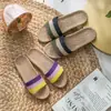 Pantuflas de Lino para Primavera, Otoño y Verano, Pantuflas de Verano Tejidas de Paja de Ratán con Suela Gruesa para Hombres y Mujeres, Adecuadas para Uso en Casa y en Interiores