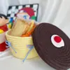 Caja de Almacenamiento de Escritorio Cesta de Almacenamiento de Pudín Trenzada a Mano Ins Cuerda de Algodón Cesta de Almacenamiento de Artículos Varios Cesta de Almacenamiento para Hogar Dormitorio