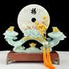 Adorno de Jade Ruyi Atractor de Riqueza Sapo Dorado Hebilla de Paz Gabinete de Entrada de Sala de Estar Decoraciones Feng Shui Regalo de Inauguración de Tienda