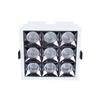 Focos LED empotrados, luces de línea cuadrada, luces de rejilla ocultas antideslumbrantes para hoteles, focos de rejilla de cuatro y nueve cabezas para palacios.