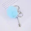 Novo Chaveiro de Bola de Pelo com Rebite Criativo Fofo de Pelúcia Pingente de Mala DIY Joia Pronto para Atacado