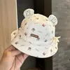 Chapéu de Bebê Outono e Inverno Menina de Poucos Meses Chapéu de Pescador com Cordão Primavera e Outono Fofa Menina de Bebê Chapéu de Bacia Princesa Ajustável