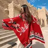 Capa Moda Retrô Artística Tendência Personalidade Casual Confortável Respirável Cachecol Quente Xale Férias Viagem Capa