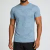Amazon Transfronterizo Europeo y Americano Nuevas Camisetas de Manga Corta de Hielo de Seda para Hombre, Deportivas para Correr, Alta Elasticidad, Secado Rápido, Fitness