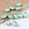 Garras de cristal para proteína mocha oval com broca para unhas acessórios de costura manual DIY acessórios para vestido de noiva acessórios para cabelo acessórios de argola para linguiça