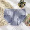 [Embalaje independiente] Ropa interior de encaje de talla grande para damas, pantalones bombachos sin costuras, antibacterianos, transpirables, cintura, calzones para damas