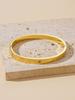 Pulseira de aço titânio transfronteiriça feminina com incrustação de diamante, não desbota, banho de ouro real, temperamento de alto nível, joia versátil de aço inoxidável