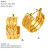 Pendientes de Acero Inoxidable de Moda con Forma de C de Doble Capa Transfronterizos para Mujer Pendientes de Botón Simples Versátiles de Acero de Titanio de Gama Alta al por Mayor