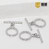 14K envolto em ouro cor-preservando otbuckle cobre banhado a ouro redondo pérola colar clipe artesanal DIY geométrica pulseira jóias fivela