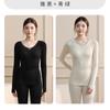 Conjunto de Ropa Interior Térmica de Otoño para Mujer, Sin Costuras, Cálido, Moldeador del Cuerpo, Capa Base Superior e Inferior, Nuevo Estilo para Otoño e Invierno