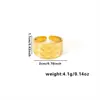 Moda Europea y Americana Estilo Ins Anillo Simple de Acero de Titanio Chapado en Oro de 18k Asimétrico Geométrico Acero Inoxidable Joyería para Dama Venta Caliente