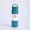 Taza de Elemento Estilo Japonés Simple Transfronteriza Acero Inoxidable 304 Taza de Café con Asa Tapa Plana Taza de Agua Deportiva Portátil